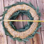 Vianočný veniec (Abies Nobilis) - slamený základ 45 cm, celkový vonkajší priemer 50-55 cm